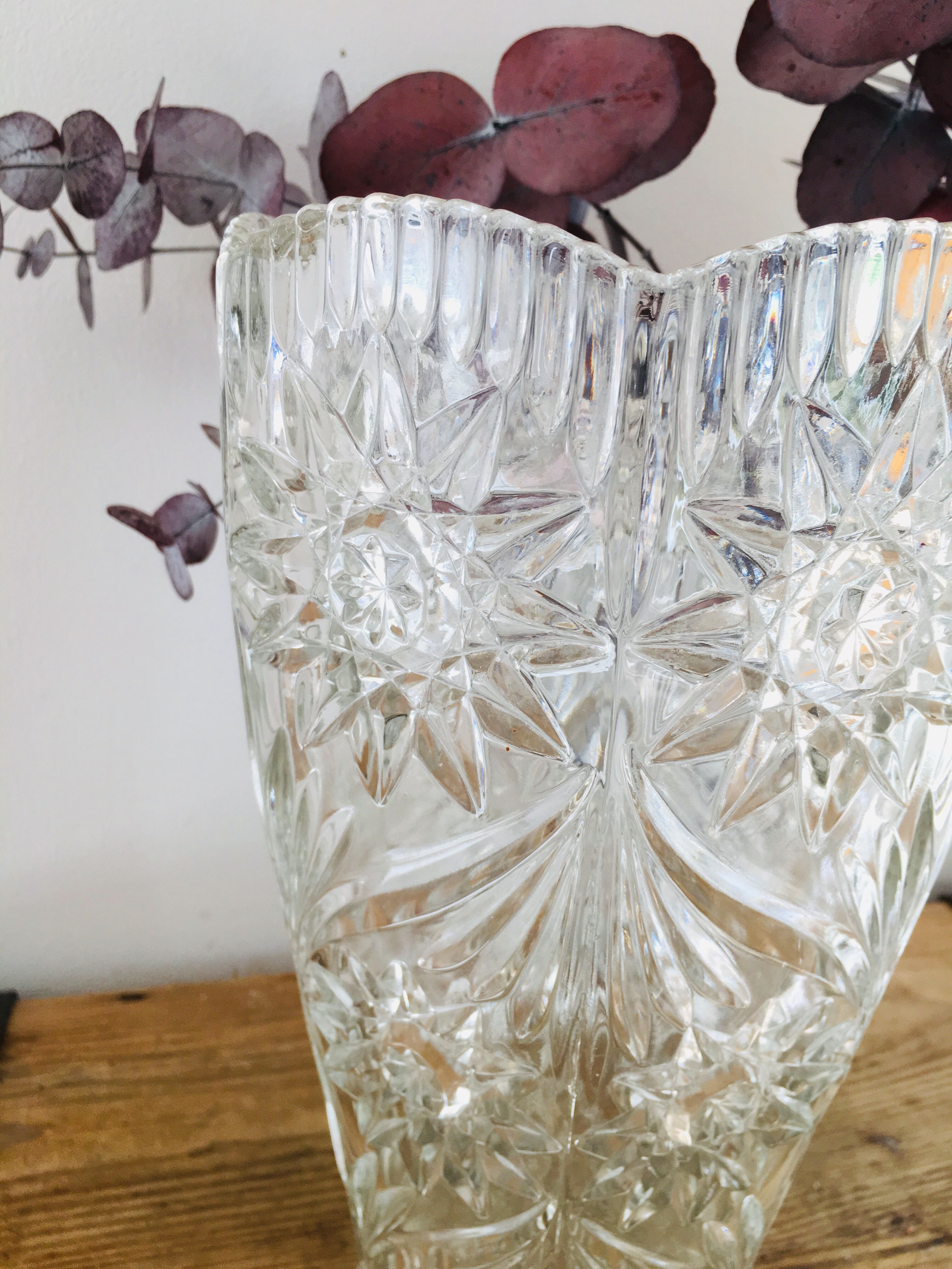 Old crystal vase