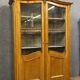 Bibliothèque Louis XV en bois clair vers 1800