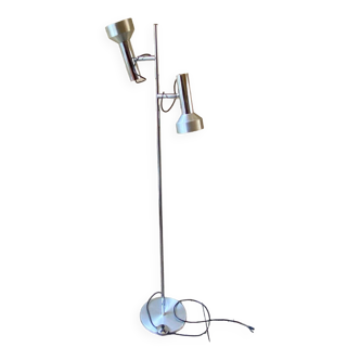 Lampe lampadaire liseuse Delmas vintage années 70 chrome & alu