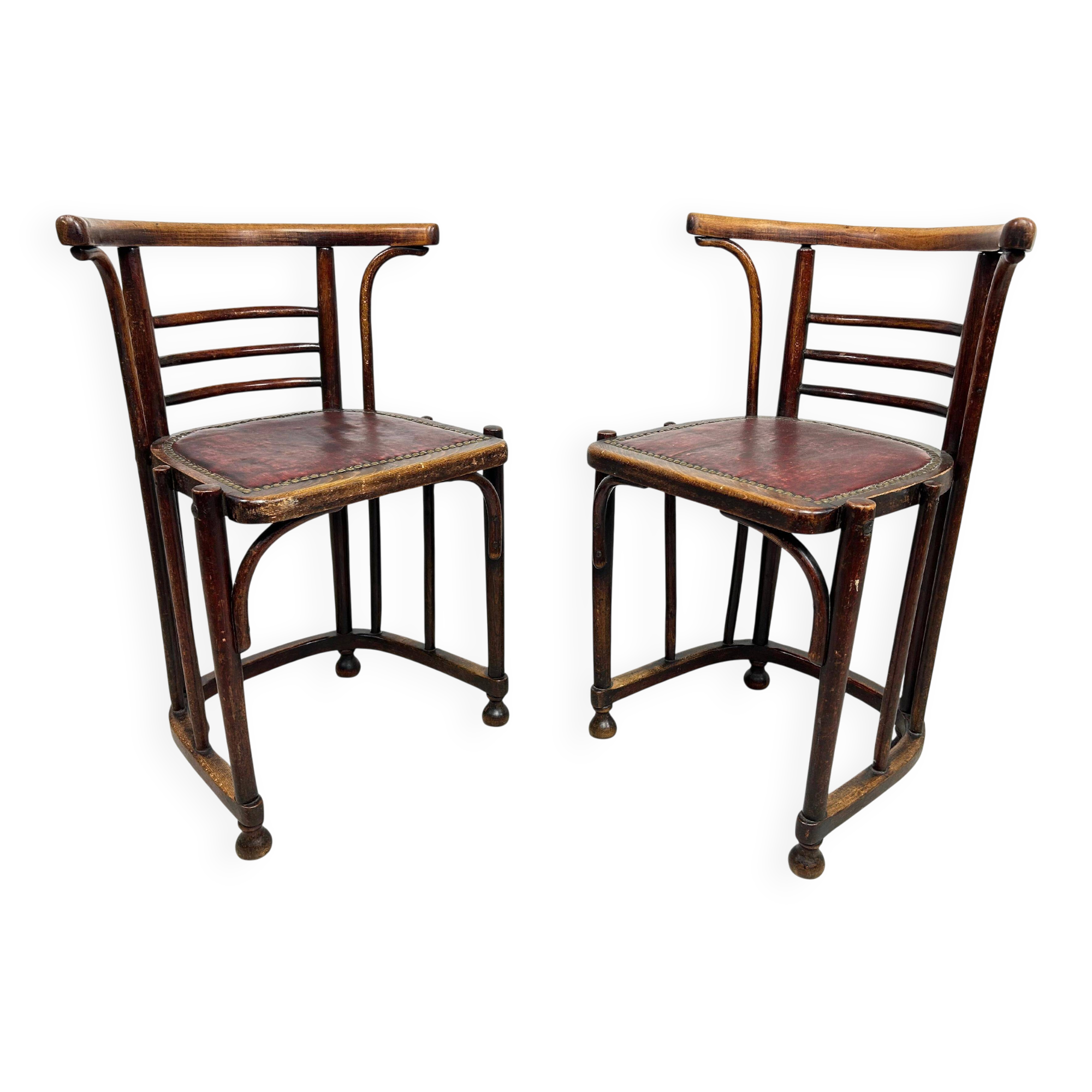 Chairs in the Jugendstil style of Josef Hoffmann