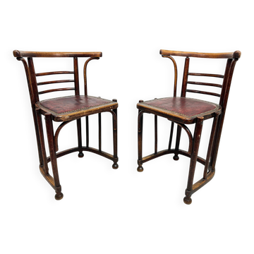 Chairs in the Jugendstil style of Josef Hoffmann