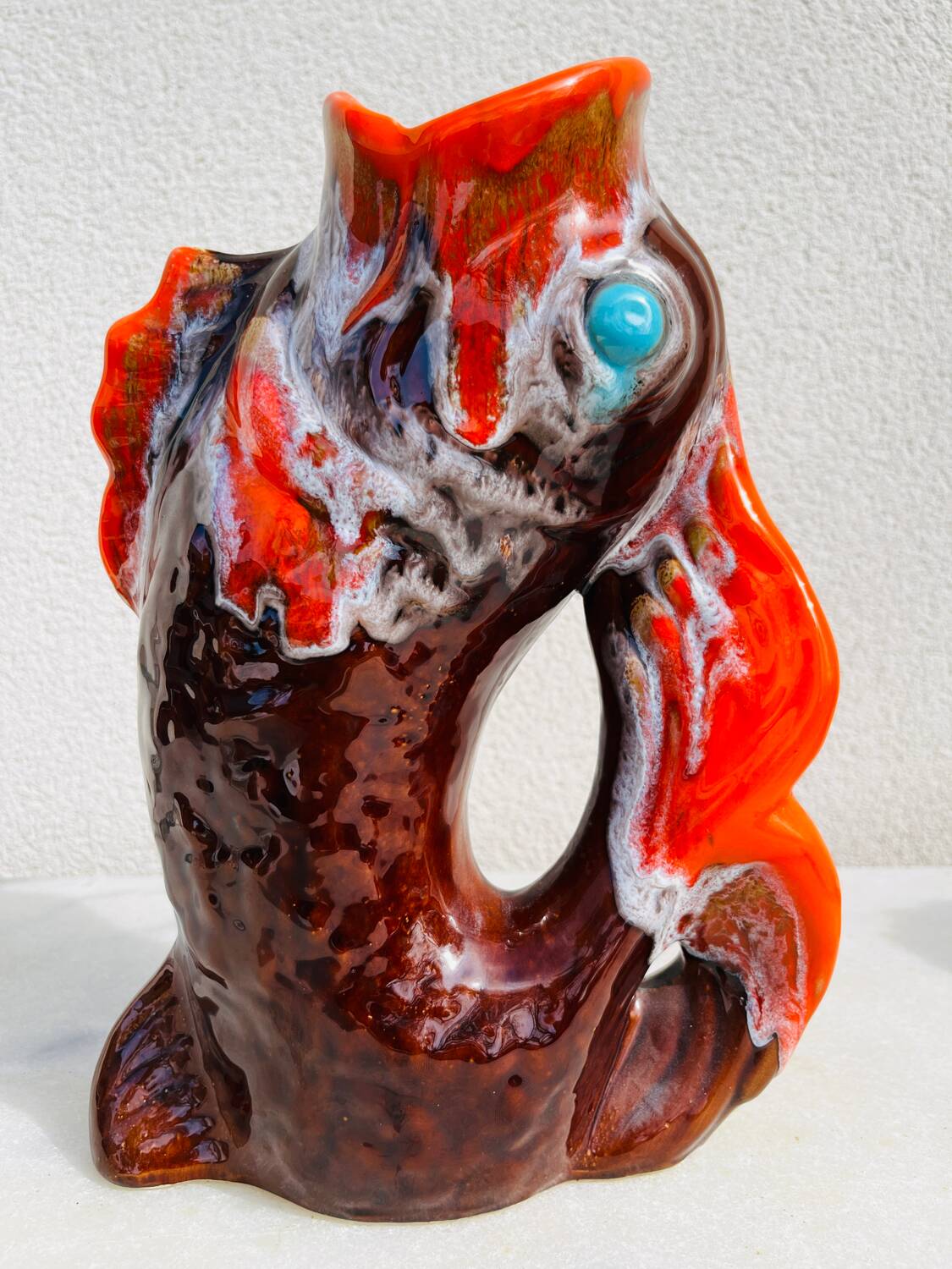 Vase poisson vallauris année 60