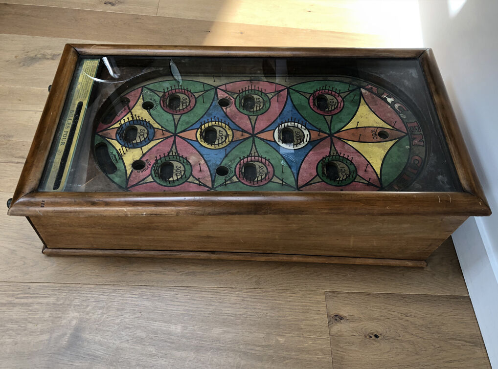 Ancien flipper 1930 arc en ciel en bois vintage jeu de café Selency