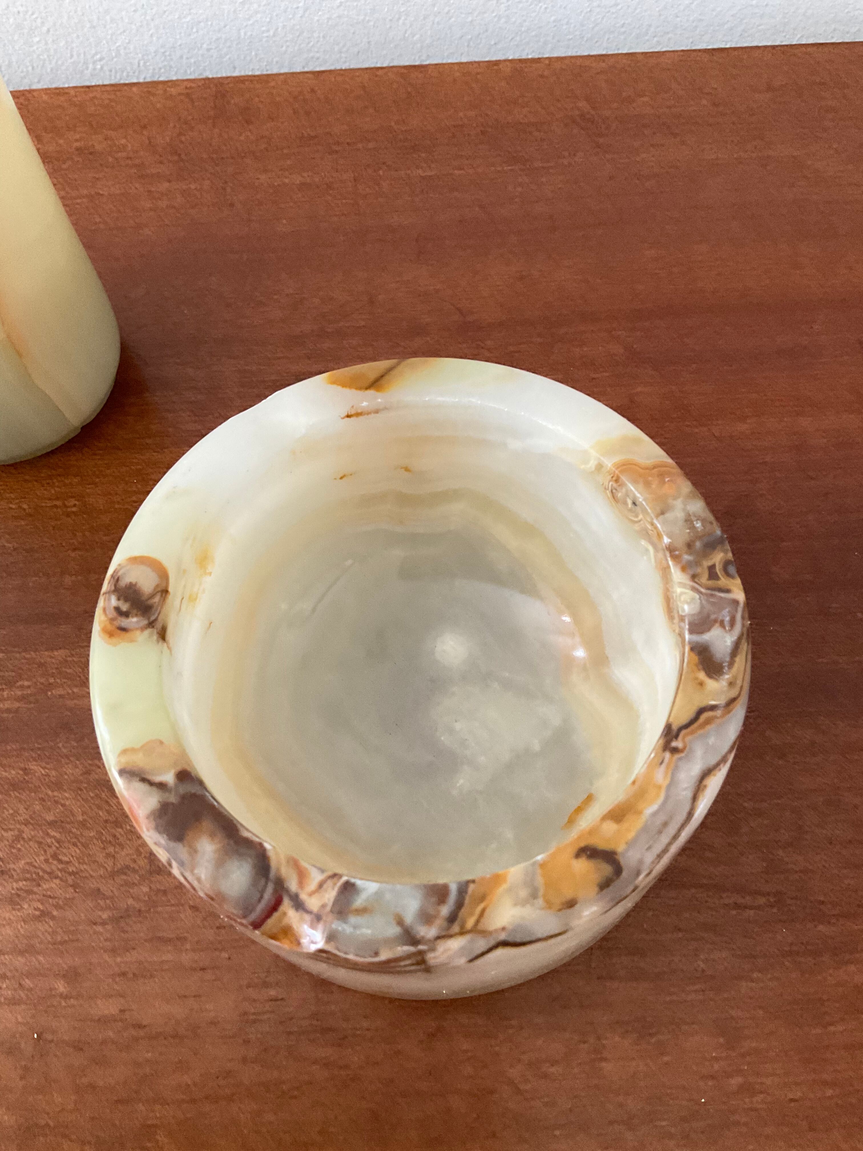 Vintage smoking set 70s in onyx