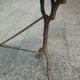 Old bistro table with a wooden top
