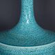 Paire de lampes de table en céramique bleue vintage française des années 1970
