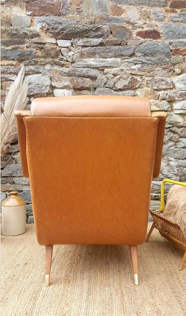 Vintage armchair in skai