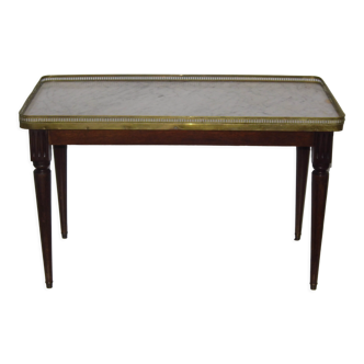 Table d'appoint ancienne acajou et bronze Louis XVl