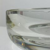 Vintage mid century hand cut crystal glass cigar ashtray