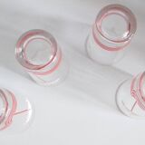 Set of 4 orangeade glasses, Made in Yugoslavia