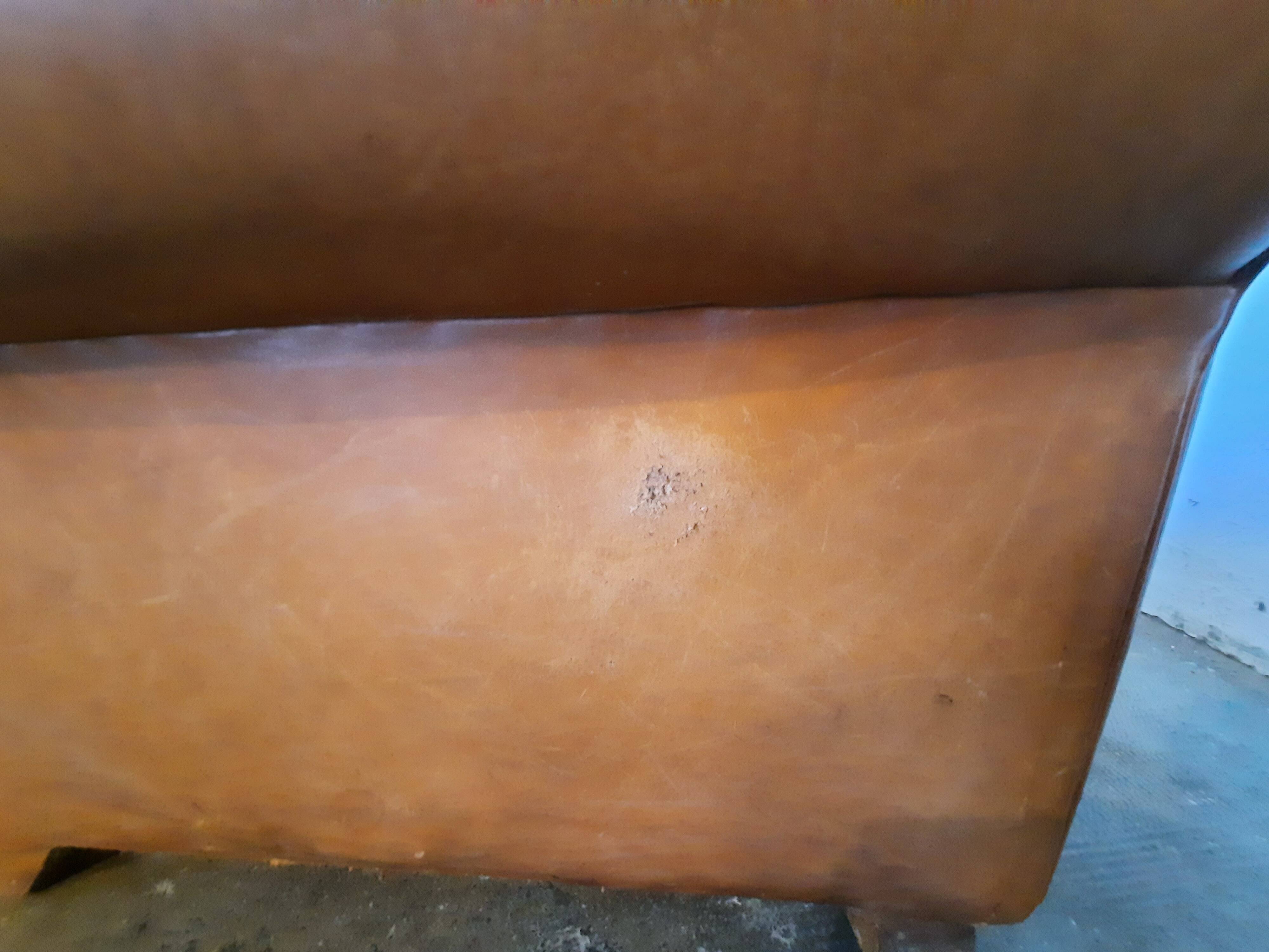 Old leather club chair 1940-1950