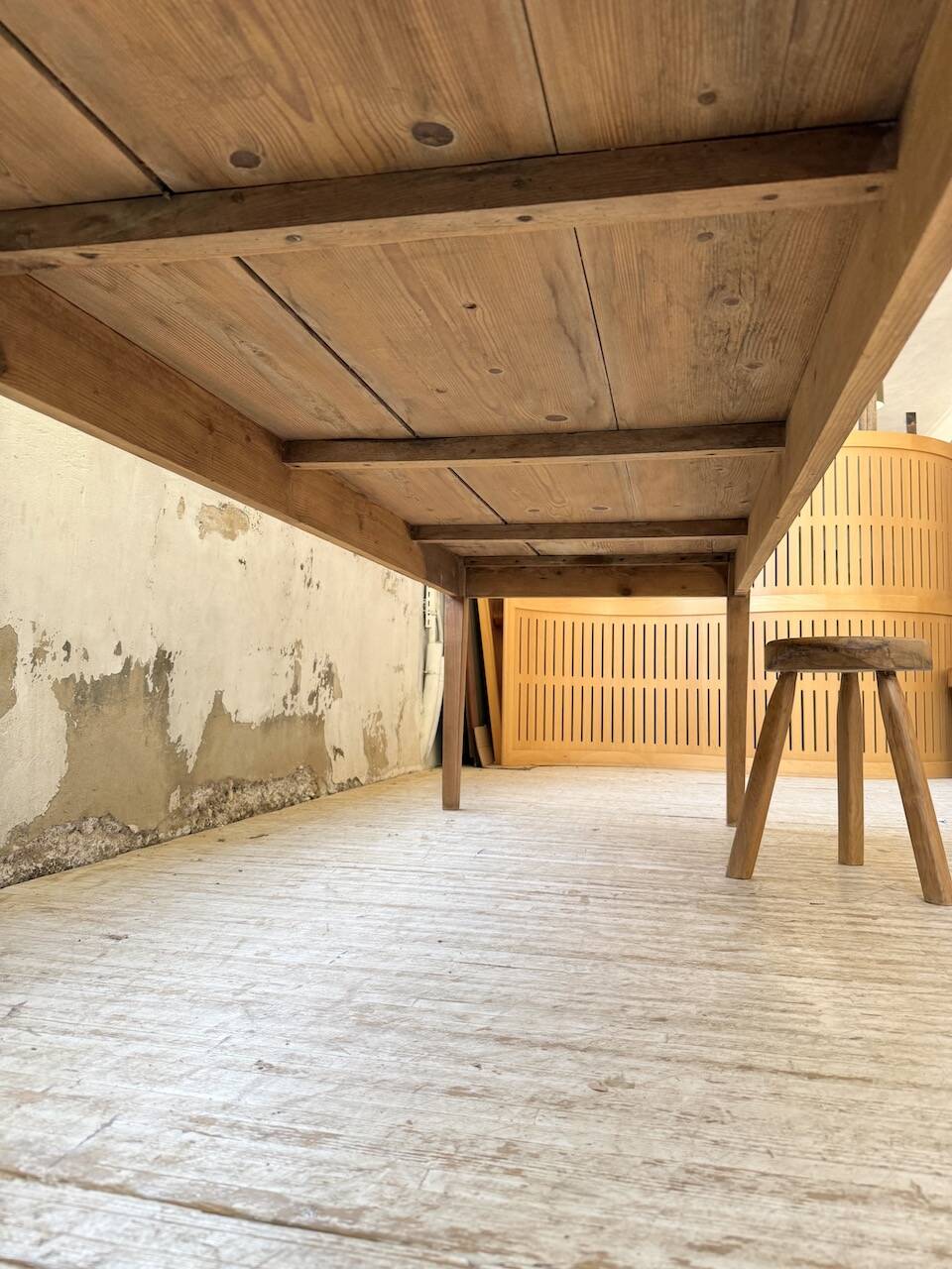 50s pine and oak farmhouse table 2.5m