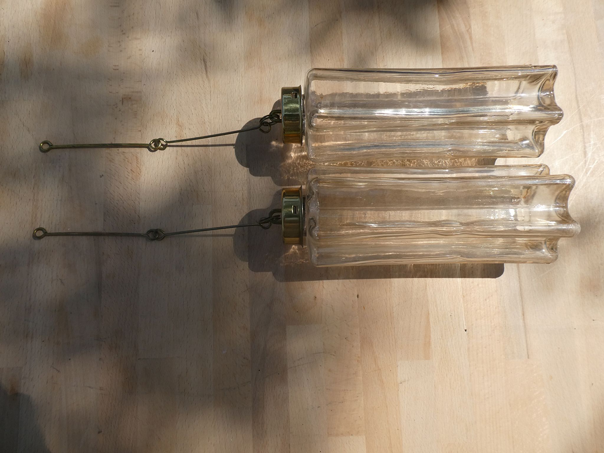 Design chandelier by Glashütte Limburg from 1960