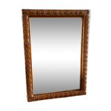 Miroir tressé rotin vintage
