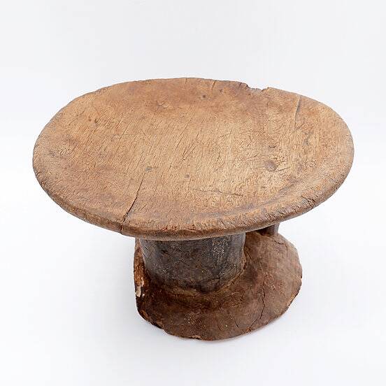African tonga stool with handle
