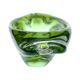 Green glass bowl, designed by J. Broz, Skrdlovice, Czechoslovakia, 1960s.