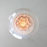 Suspension mid-century en chrome et verre de murano, italie