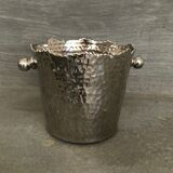Hammered metal ice bucket