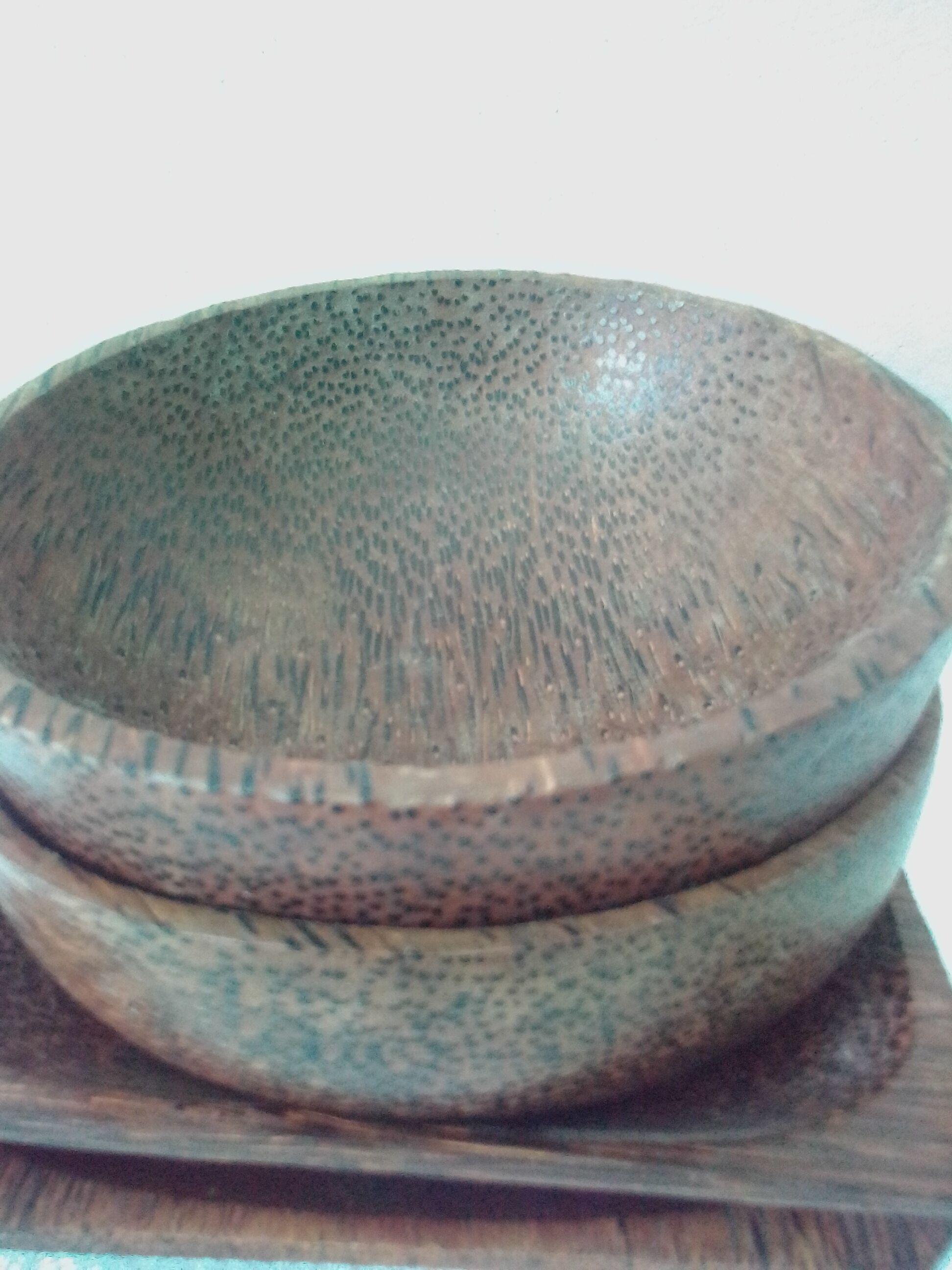 Set of wooden appetizer cups