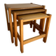 Trio of 80s pine nesting tables