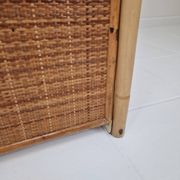 Italian Bamboo and Rattan Chest of Drawers or Credenza, 1980s