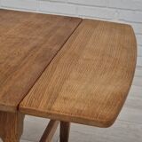 1970s, Danish design by Henning Kjærnulf for EG Kvalitetsmøbel, foldable sofa table, oak.