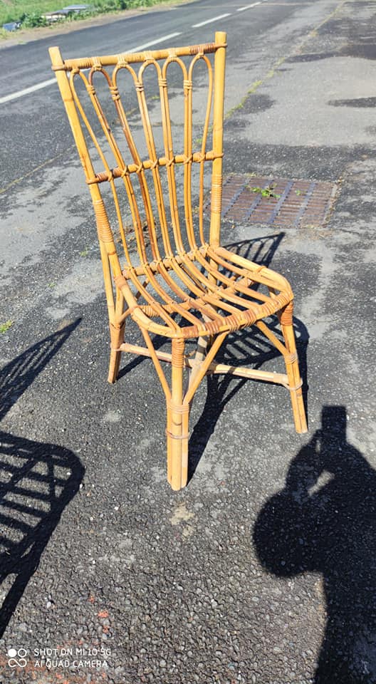 4 rattan chairs from the 1960s