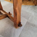 Brutalist elm farm table 60s