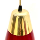 red and yellow murano glass pendants