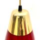 red and yellow murano glass pendants