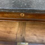 English chest of drawers circa 1920 mahogany veneer and marble top