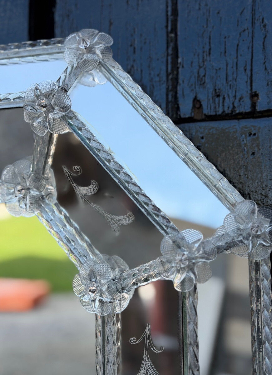Venetian mirror made of Murano glass, circa 1930