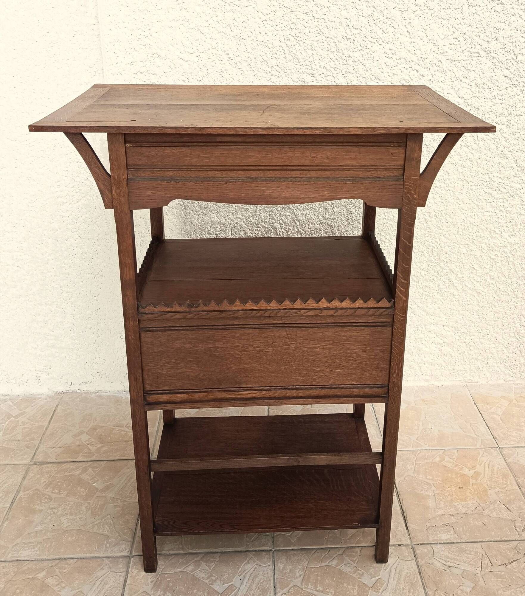 Vintage oak accent cabinet