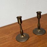 Porte-bougies en métal du milieu du siècle, années 1960, lot de 2