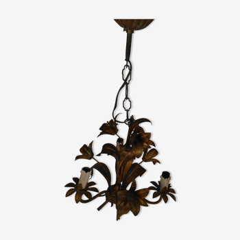 Brass chandelier flowers