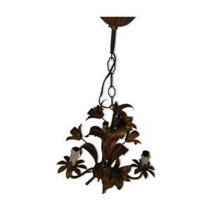 lustre laiton fleurs