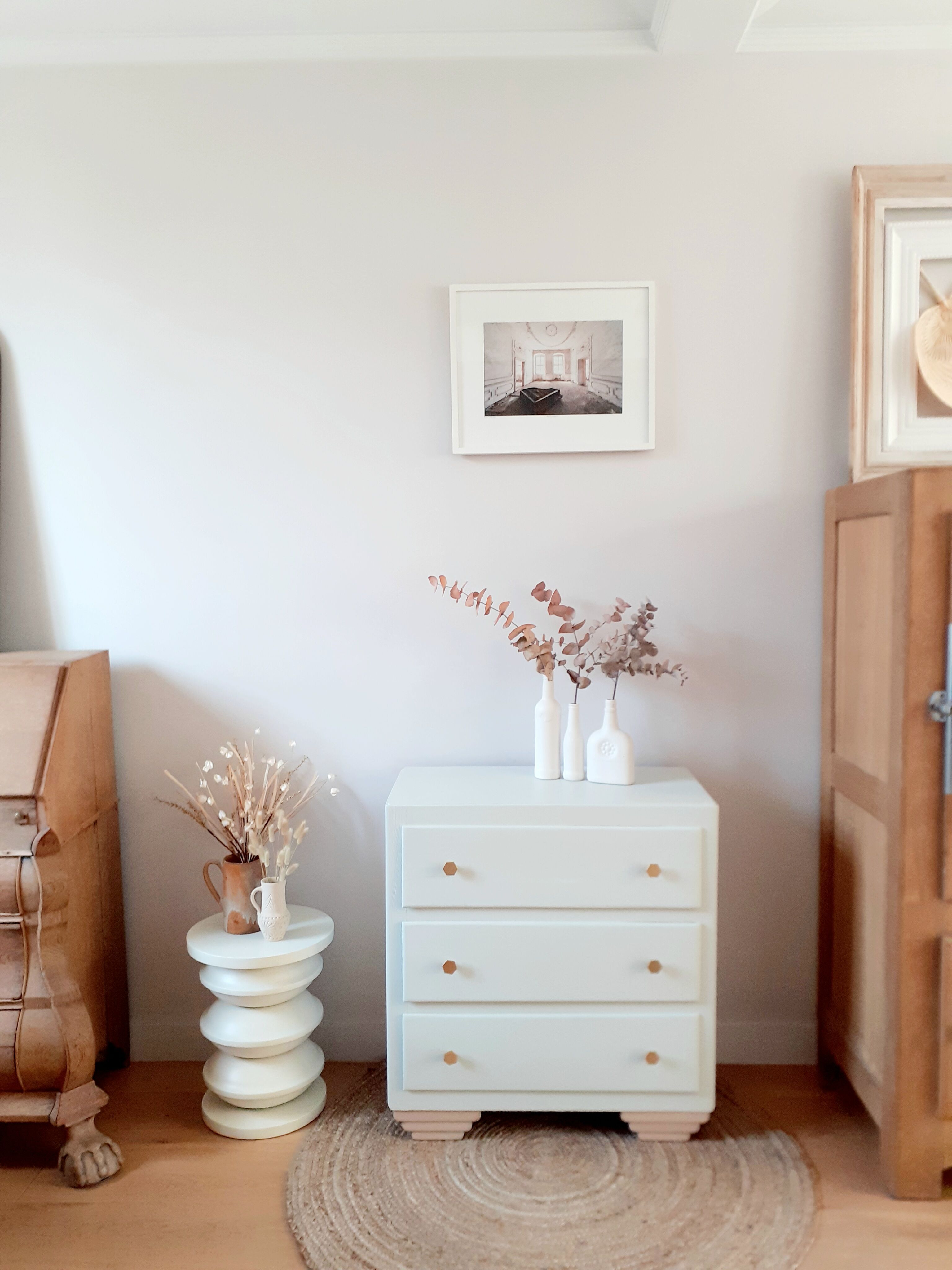 50s pastel green chest of drawers
