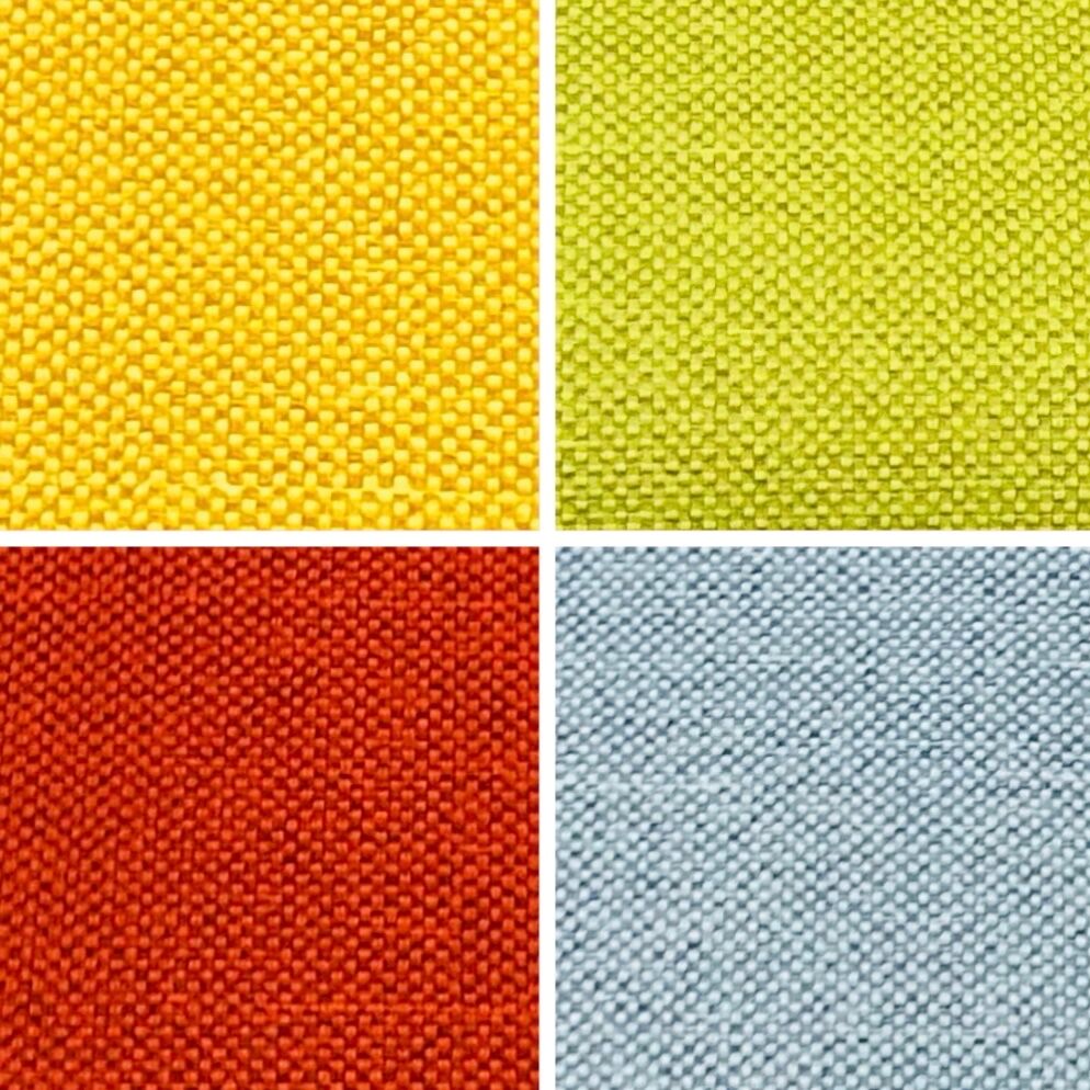 Four colourful chairs