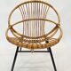 Fauteuil vintage en rotin par Dirk van Sliedregt Rohe Noordwolde 1960 aux Pays-Bas