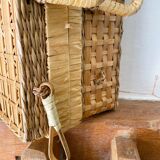 Vintage wicker/rattan suitcase