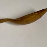 Spoon made of horn and silver metal