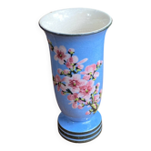 Ceramic vase, cherry blossom decoration, Pardi Vallauris