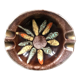 Ashtray flamed floral decoration