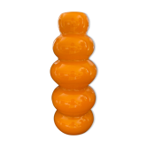 Vase bubble caterpillar orange glass double years 60 70
