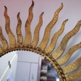 Sun gold metal mirror 54x54cm