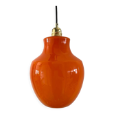 Vintage electrified orange suspension lamp with new