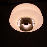 Metal and opaline pendant light, 1950