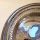 Large openwork basket in silver metal