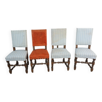 Wooden and upholstered chairs