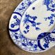 Oval dish Creil & Montereau in blue ironstone, "Japan" pattern.